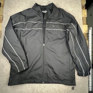 Nike Black and White Windbreaker Gray/Silver Tag Men's XL